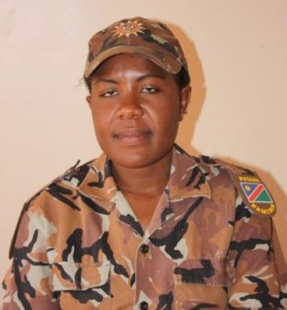 OPUWO, 13 JULY 2010 - (NAMPA) - The Public Relations Officer for the Kunene Police, Constable Vehangaiza Ruiter.