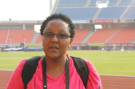 MAPUTO, 03 September 2011 - Team Namibia\'s sport medic Donatha Ngunovandu at the tenth All Africa Games (AAG) in Maputo, Mozambiqwue.(Photo by:John Tuerijama) NAMPA