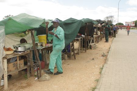 OTJIWARONGO, 13 March 2014 – Street vendors serve customers along Dr Libertina Street. (Photo by: Mulisa Simiyasa) NAMPA 