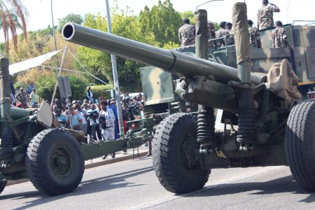 Windhoek, 20 March 2015- War armament and other equipment on display by the Namibian Defence Force here on Friday morning. (Photo by: Simon Kopper Endjala) NAMPA 