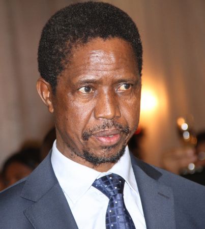 WINDHOEK, 20 March 2015 - President of Zambia Edgar Lungu pictured while attending Namibia\'s 25th Silver Jubilee celebration dinner at Safari Hotel. (Photo by: Joseph Nekaya) NAMPA