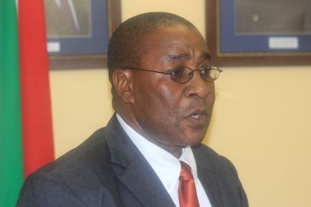 Katima Mulilo, 07 October 2015 - Zambezi regional governor, Lawrence Sampofu delivering his first-ever state-of-the-region address at Katima Mulilo. (Photo by: Faith Sankwasa) Nampa 