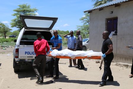KATIMA MULILO, 15 December 2015 - A 14-year-old girl allegedly committed suicide on Tuesday by hanging herself in her mother’s bedroom at Katima Mulilo. Here the body of Masendo Muhweta is removed from her family home. (Photo by: Faith Sankwasa) NAMPA.