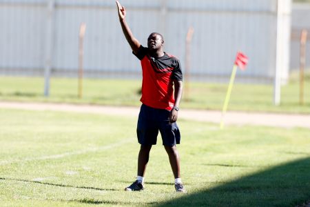 WINDHOEK, 23 January 2016 - Rundu Chiefs Football Club coach John Sikerete pictured at the Sam Nujoma Stadium during his team's clash with UNAM in Round 16 of the 2015/16 Namibia Premier League (NPL) clash. (Photo by: Hesron Kapanga) NAMPA