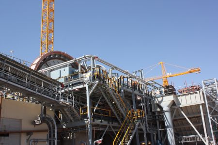 HUSAB, 29 July 2016 - The processing plant at Swakop Uranium's Husab mine which was partly destroyed by fire is now 99 per cent complete. (Photo by: Paulus Kiiyala Shiku) NAMPA