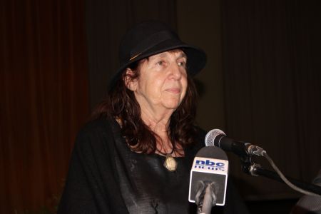KEETMANSHOOP, 20 June 2017 - The widow of Andimba Toivo ya Toivo, Vicky Erenstein Ya Toivo speak at his memorial service in Keetmanshoop. (Photo by: Patience Smith) NAMPA 