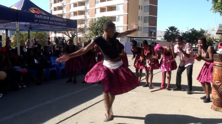 WINDHOEK, 08 August 2017- The Owambo cultural group performing at the opening of the Namibia University of Science and Technology (NUST) 22nd Cultural Festival. (Photo by: Lydia Pitiri) NAMPA