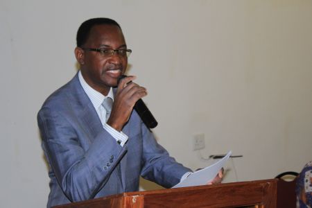 OTJIWARONGO, 19 October 2017 - The Anti-Corruption Commission (ACC) Director General Paulus Noa talks about the National Anti-Corruption Strategy and Action Plan for 2016-2019 at Otjiwarongo on Thursday. (Photo by: Mulisa Simiyasa) NAMPA