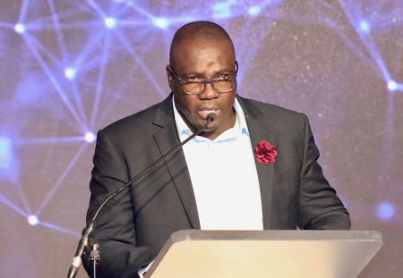 WINDHOEK, 01 June 2018 - Young African coach and member of the NPL Exco, Mali Ngarizemo pictured during the 2017/18 Namibia Premier League awards on Friday. (Photo by: Hesron Kapanga) NAMPA