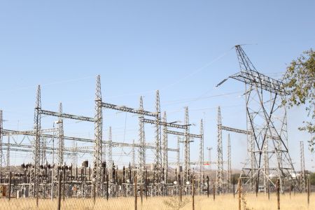 WINDHOEK, 07 August 2018 - Power lines at the Van Eck Power Station in Windhoek's Northern Industrial Area. (Photo by: Anna Salkeus) NAMPA