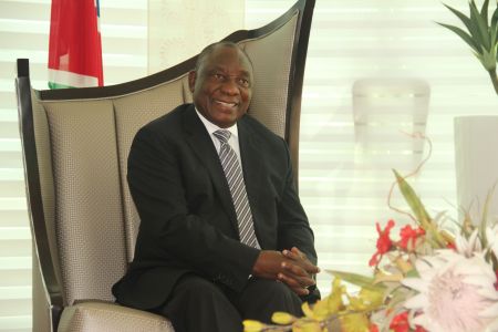 WINDHOEK, 16 August 2018 - South Africa's President, Cyril Ramaphosa pictured after his arrival for the 38th SADC Summit in Windhoek on Thursday. (Photo by: Panduleni Amwaalwa) NAMPA 