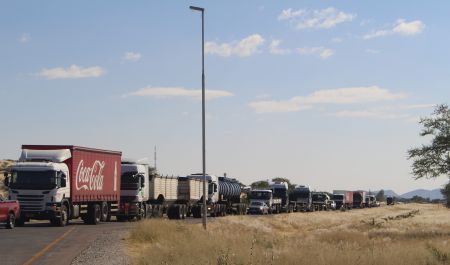 KARIBIB, 27 May 2020 - Trucks driving from the coastal towns. (Photo by: Isabel Bento) NAMPA