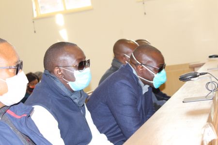 WINDHOEK, 03 June 2020 – Some of the Fishrot accused during an appearance in court. (Photo by: Simon Endjala) NAMPA