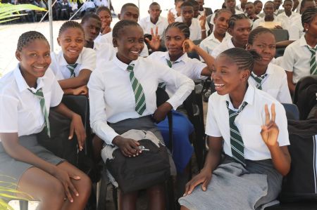 RUNDU, 25 January 2023 - Learners from Christian Joseph Haihambo Combined School in the Kavango West Region pictured during the celebration of International Education Day. (Photo: Contributed)