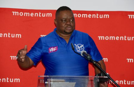 WINDHOEK, 03 March 2023 - Namibia School Sports Union (NSSU) national coordinator Roger Kambatuku pictured during the launch of the 2023 Momentum Namibia Youth Rugby Invitational. (Photo by: Hesron Kapanga) NAMPA