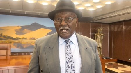 WINDHOEK, 25 May 2023 - Chairperson of the Council of Traditional Leaders, Chief Immanuel /Gaseb, pictured during a courtesy visit to State house. (Photo by: Linea Dishena) NAMPA