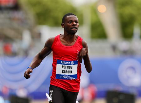 PARIS, 09 July 2023 – Paralympic sprinter Petrus Karuli in action at the Charlety Stadium during the men’s T37, 100 metres during the International Paralympic Committee (IPC) 2023 World Para Athletics Championships in Paris, France. (Photo by: Hesron Kapanga) NAMPA