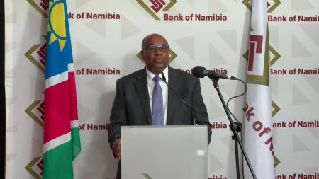 OSHAKATI, 16 August 2023 - Bank of Namibia Governor, Johannes !Gawaxab, speaking in Oshakati. (Photo by: Maria David) NAMPA