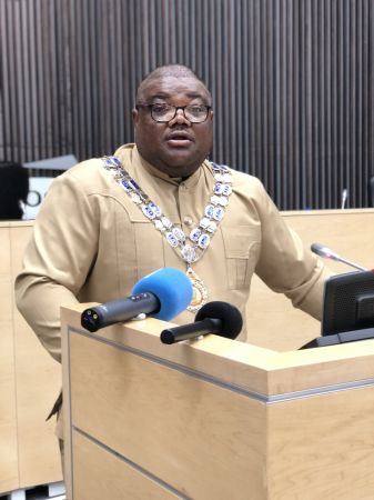 WINDHOEK, 07 November 2023 - Windhoek Mayor, Joseph Uapingene. (Photo by: Eba Kandovazu) NAMPA