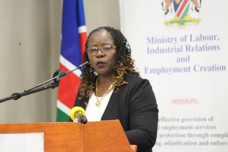 WINDHOEK, 21 November 2023 - Ministry of Labour Executive Director Lydia Indombo. (Photo by: Andreas Thomas) NAMPA 