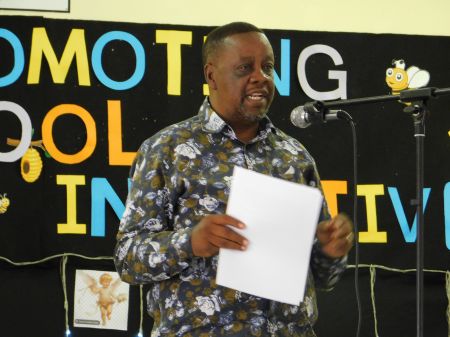 GOBABIS, 24 November 2023 - Omaheke Governor Pijoo Nganate pictured during the Health Promotion Schools Initiative event. (Photo by: Ovaua Kuaima) NAMPA