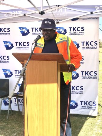 GOBABIS, 24 April 2024 - Cedric Limbo, chairperson of the Trans Kalahari Corridor Secretariat. (Photo by: Eba Kandovazu) NAMPA