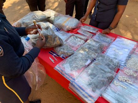 WINDHOEK, 07 May 2024 - Approximately N.dollars 500 000 worth of illegal drugs confiscated by NamPol. (Photo by: Sheila Perestrelo) NAMPA 