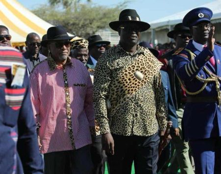 OMUTHIYA, 25 May 2024 - President Nangolo Mbumba has issued a call for aid to the international community, saying Namibia is in need of food and financial resources to drill boreholes. He was speaking during the Omagongo Cultural Festival at the Onambango palace in the Oshana Region. (Photo: Contributed)