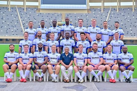 WINDHOEK, 21 July 2024 – The national senior rugby team ‘Welwitschias’ pose for a picture during the 2024 Rugby Africa Cup in Kampala, Uganda at the refurbished Mandela National Stadium and Wankulukuku Stadium. (Photo: contributed) NAMPA