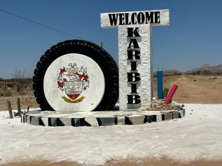 KARIBIB, 21 July 2024 - The welcoming signage to the town of Karibib. (Photo by: Isabel Bento) NAMPA