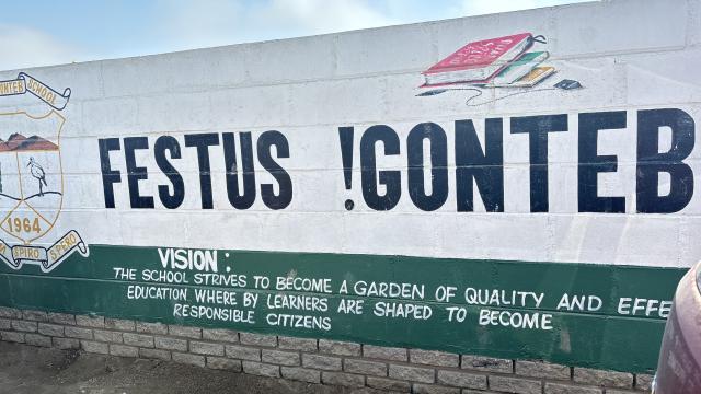 SWAKOPMUND, 16 August 2024 - Part of the newly constructed boundary wall at the Festus !Gonteb Primary School. (Photo by: Isabel Bento) NAMPA