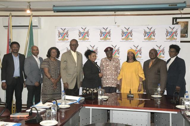 WINDHOEK, 22 August 2024 - The newly commissioned committee for the exhumation and re-interment of the remains of martyrs of the Namibian liberation struggle, headed by Charles Namholo. (Photo: Contributed)