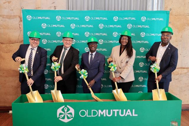 WINDHOEK, 30 August 2024 - Old Mutual Namibia has launched an Affordable Housing Fund, which is set to provide critical financial support for affordable housing projects and address the growing demand for affordable housing. Pictured here during the launch are (from left) Christoff Bauernschmitt, Head of Alternative Investments at the Old Mutual Investment Group; Lionel Kannemeyer, Managing Director of the Old Mutual Investment Group; Minister of Urban and Rural Development Erastus Uutoni; Head of Alternative Investments at GIPF, Sara Mezui-Engo; and Tassius Chigariro, Group CEO of Old Mutual Namibia. (Photo: Contributed)