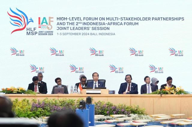 BALI, 02 September 2024 - President of Indonesia, Joko Widodo speaks during the Joint Leaders High-Level session on Multi-stakeholder Partnership and the second Indonesia-Africa Forum in Bali. (Photo: Contributed)