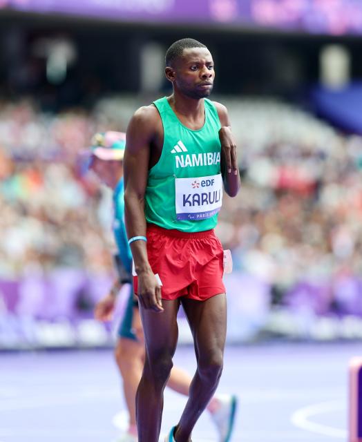 PARIS, 03 September 2024  – Paralympic sprinter Petrus Karuli pictured during the men’s T37 400m heats at the Stade de France during the Paris 2024 Paralympic Games. (Photo by: Hesron Kapanga) NAMPA