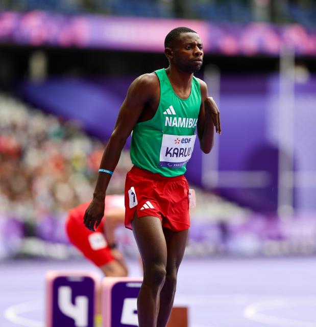 PARIS, 03 September 2024  – Paralympic sprinter Petrus Karuli pictured during the men’s T37 400m heats at the Stade de France during the Paris 2024 Paralympic Games. (Photo by: Hesron Kapanga) NAMPA