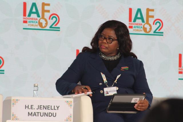 BALI, 03 September 2024 - Deputy Minister of International Relations and Cooperation, Jenelly Matundu speaking at a panel discussion on Indonesia-Africa development cooperation at the second Indonesia-Africa Forum held in Bali. (Photo by: Linea Dishena) NAMPA 