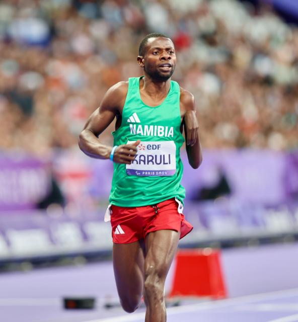 PARIS, 06 September 2024 – Paralympic sprinter Petrus Karuli pictured during the men’s T37 200m heats at the Stade de France during the Paris 2024 Paralympic Games. (Photo by: Hesron Kapanga) NAMPA