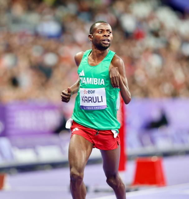 PARIS, 06 September 2024 – Paralympic sprinter Petrus Karuli pictured during the men’s T37 200m heats at the Stade de France during the Paris 2024 Paralympic Games. (Photo by: Hesron Kapanga) NAMPA