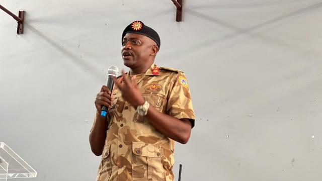 ONDANGWA, 26 September 2024 - Oshana Regional Commander Commissioner Naftal Lungameni Sakaria has been reappointed as Gold Commander for the Etotha National Park. (Photo by: Maria David) NAMPA 