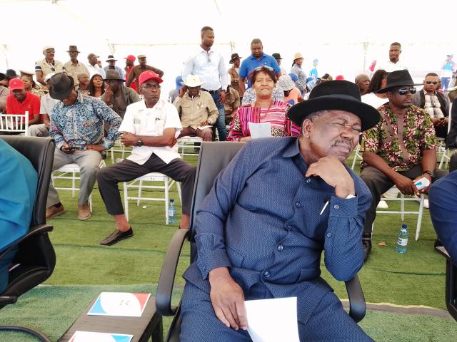 EMBANDU, 28 September 2024 - Minister of Defence and Veterans Affairs, who is the patron Frans Kapofi, during the inaugural of the Defence Force Foundation on Saturday. (Photo by Maria David)NAMPA 