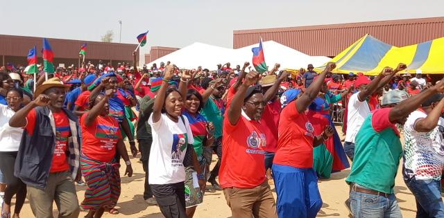 OPUWO, 28 SEPTEMBER 2024 - On Saturday, hundreds attended the Swapo party's Stars rally in Opuwo, as the party aims to retain the country's highest position. (Photo by: Uakutura Kambaekua) NAMPA.