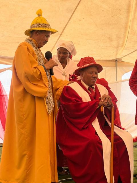 Fransfontein, Chief Charles /Uirab of the Swartbooi Traditional Authority (photo by: Dalene Kooper) NAMPA