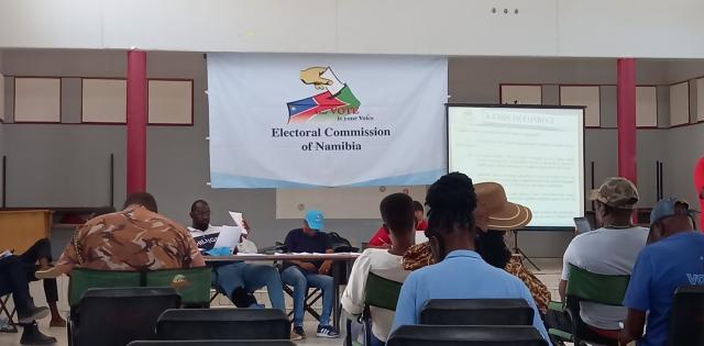 OPUWO, 10 October 2024 - The Namibian Electoral Commission engaged Kunene stakeholders on Thursday in preparation for the elections on 27 November 2024. (Photo by: Uakutura Kambaekua) NAMPA