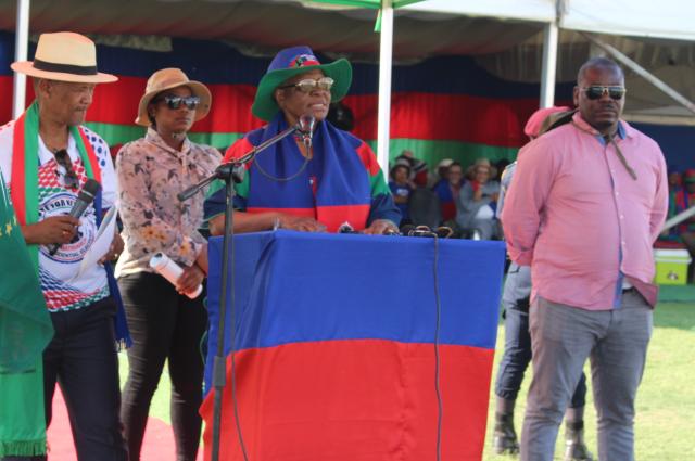 KEETMANSHOOP, 12 October 2024 - Vice President of the Swapo party, Netumbo Nandi-Ndaitwah pictured at the party's ||Kharas star rally on Saturday. (Photo by: Suzith Tjitaura) NAMPA 