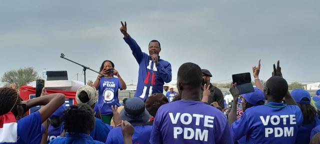 OUTJO - Popular Democratic Movement (PDM) president McHenry Venaani pictured during a party event in Outjo. (Photo by: Dalene Kooper) NAMPA