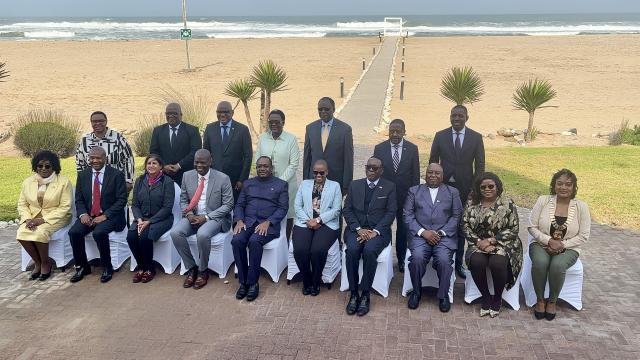 SWAKOPMUND, 14 October 2024 - The Political, Diplomatic and Legal Committee of the Namibia and South African Bi-National Commission, co-chaired by Ministers of International Relations and Cooperation Dr Peya Mushelenga and Ronald Lamola attending a meeting in Swakopmund to discuss among others; the  consideration on the Report of the Joint Committee of Experts on the Orange River Boundary with a focus on enhancing bilateral cooperation. (Photo by: Isabel Bento) NAMPA 