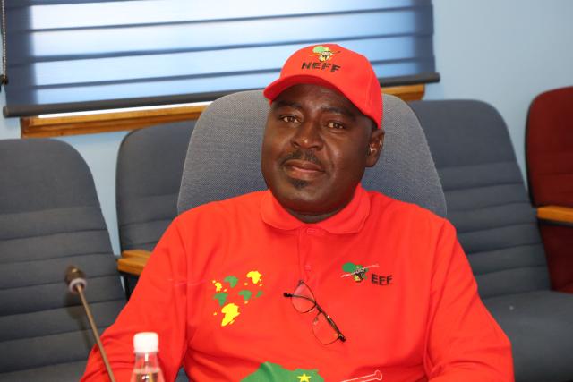 WINDHOEK, 01 October 2024 - Namibian Economic Freedom Fighters leader Epafras Mukwiilongo (Photo: Andreas Thomas) NAMPA
