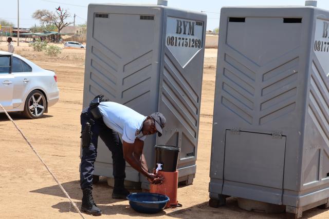 OTJIWARONGO, 15 October 2025 - Matheus Imbondi at the event that marked the commemorations of Global hand washing and toilet day at Otjiwarongo in the Otjozondjupa Region. (Photo by: Mulisa Simiyasa) NAMPA