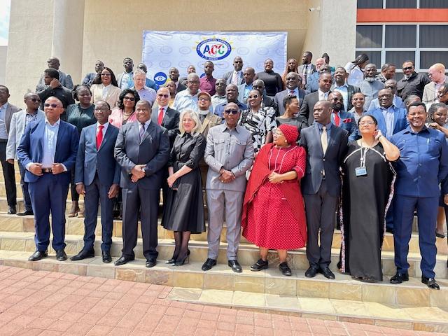 The Deputy Prime Minister, Honorable John Mutorwa pictured together with Director-General of the Anti-Corruption Commission, Paulus Noa and attendees at the National Anti-Corruption Strategy and Action Plan Steering Committee Meeting (Photo by: Eba Kandovazu) NAMPA